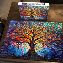 Puzzle en bois mosaïque de l'arbre de vie 1000 pièces