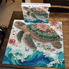 Floral Turtle Dance Jigsaw Puzzle 1000 Pieces