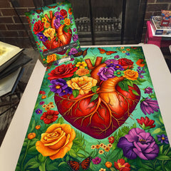 Puzzle en 1000 pièces Fleurs de Cœur