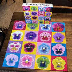 Puzzle en forme de pensée Pansy Pop 1000 pièces