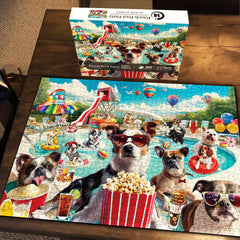 Puzzle Jigsaw Fête de Piscine pour Chiens 1000 Pièces
