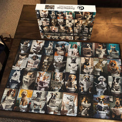 Puzzle Jigsaw Chiens qui Font Caca 1000 Pièces