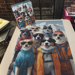 Ski Dog Team Puzzle en Bois 1000 Pièces