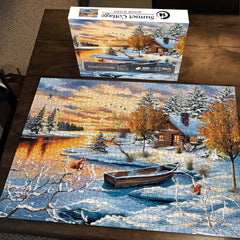 Puzzle en bois Sumset Cottage 1000 pièces