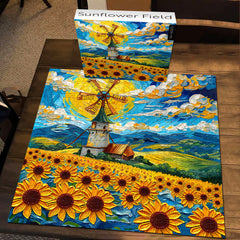 Sonnenblumenfeld 1000-teiliges Puzzle