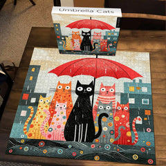 Umbrella Cats Jigsaw Puzzle 1000 Pieces