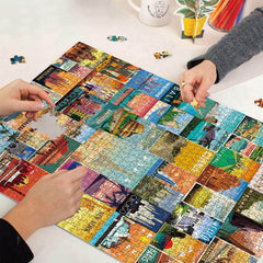 Vintage-Weltreise-Poster-Puzzle, 1000 Teile