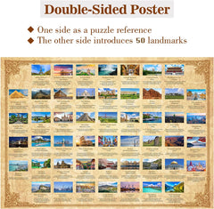 Vintage-Weltreise-Poster-Puzzle, 1000 Teile