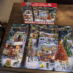 Puzzle Jigsaw de Noël en Camping 1000 Pièces