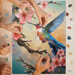 Hummingbird in Bloom Jigsaw Puzzles 1000 Pieces