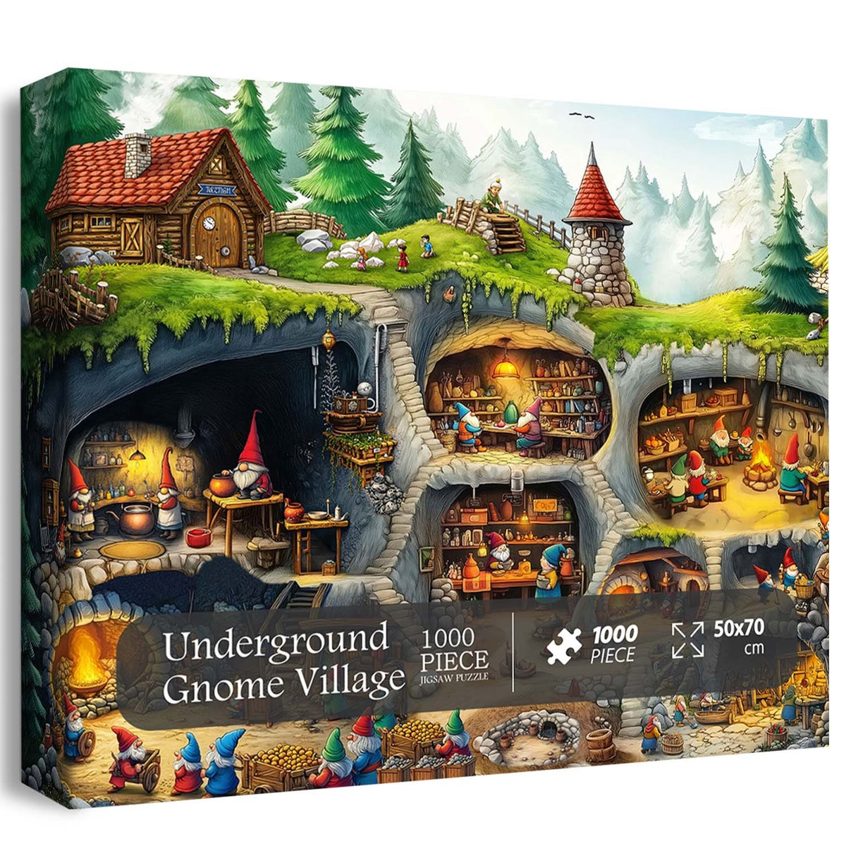 Underground Gnome Village Jigsaw Puzzle 1000 Pieces