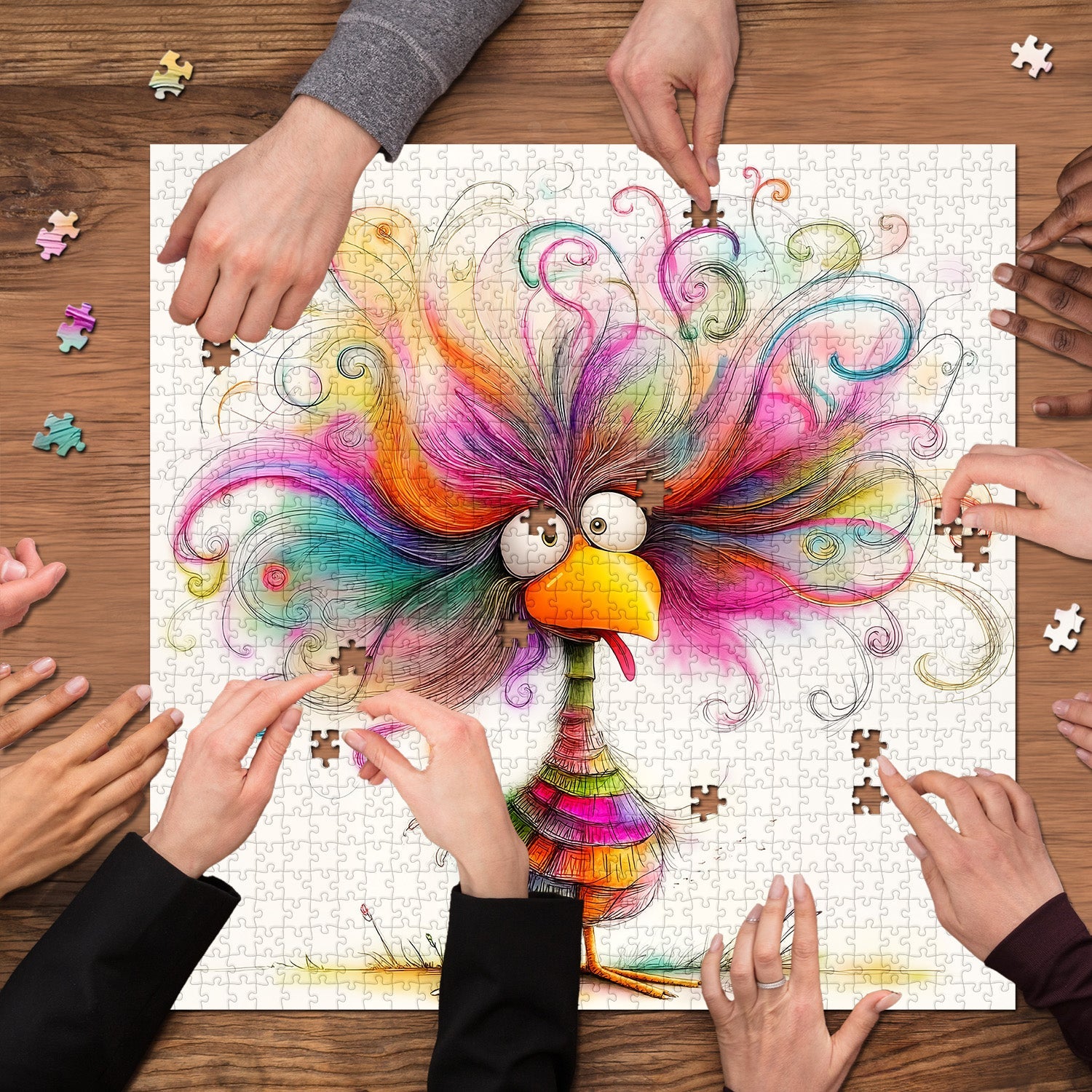 Exploding Bird Jigsaw Puzzle 1000 Pieces