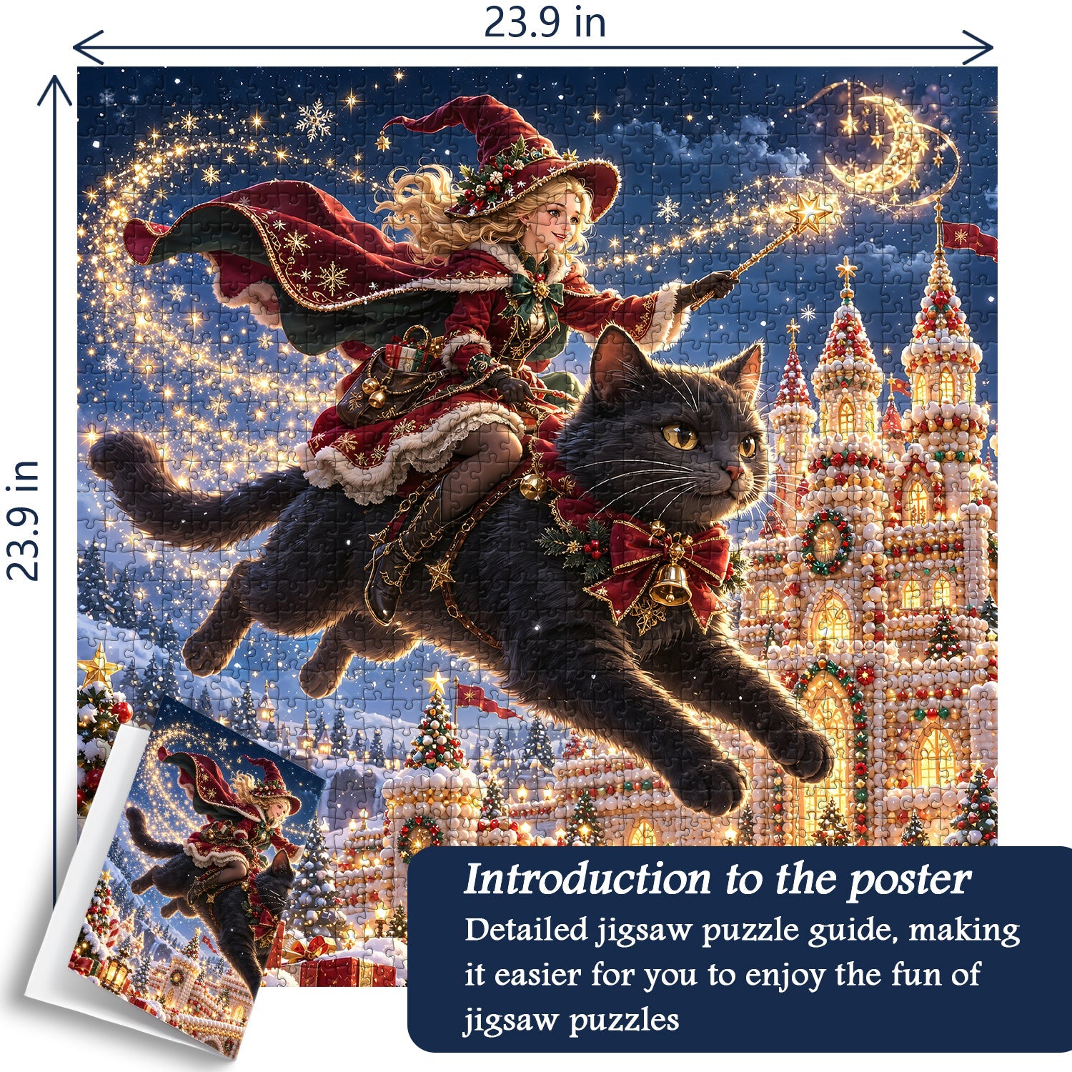 Cat’s Christmas Flight Jigsaw Puzzle 1000 Piece