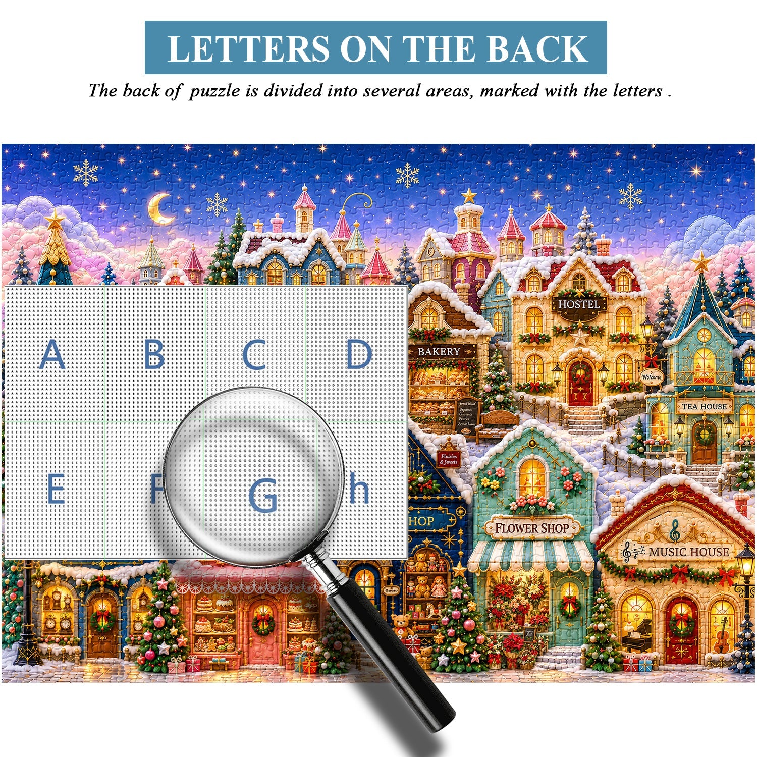 Quilted Christmas Town Jigsaw Puzzle 1000 Pieces