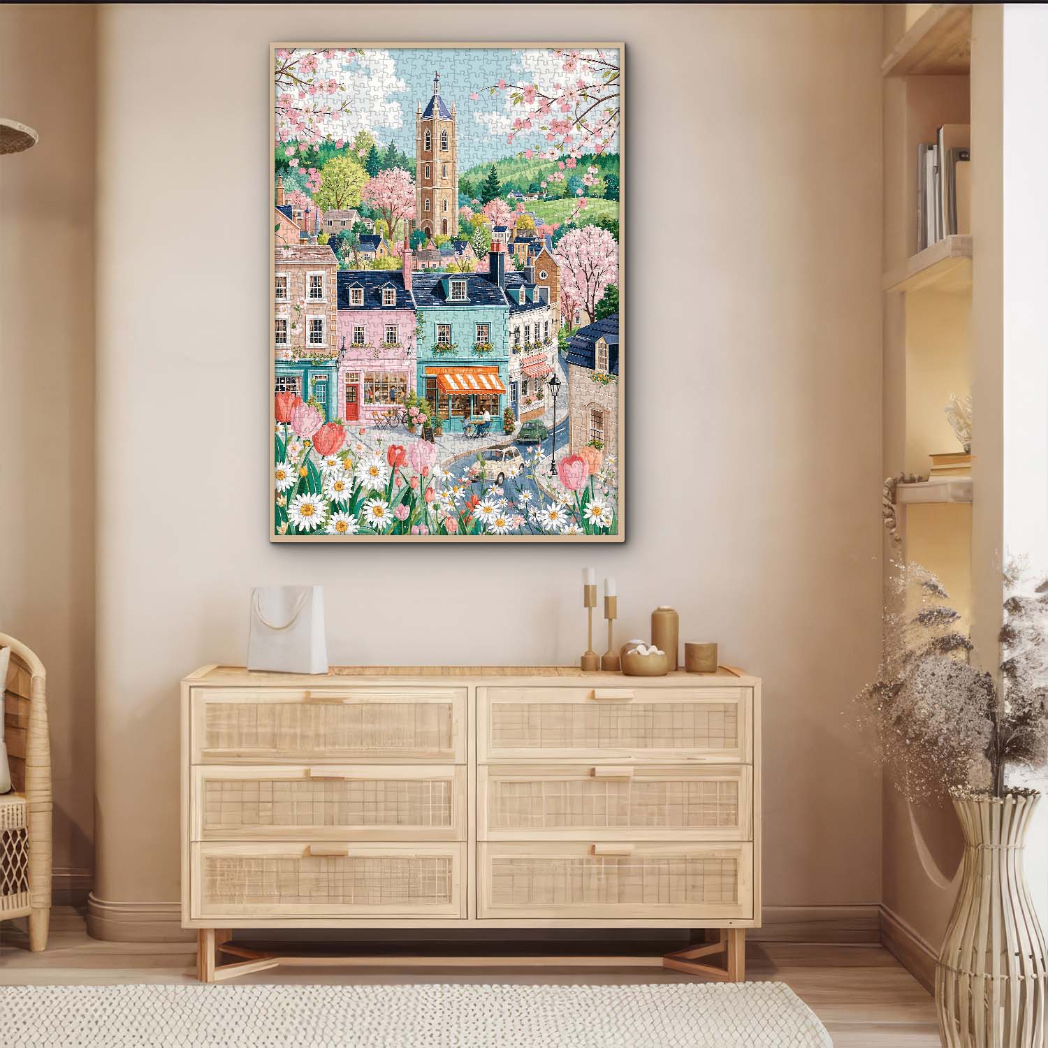Spring Village Jigsaw Puzzle 1000 Piece