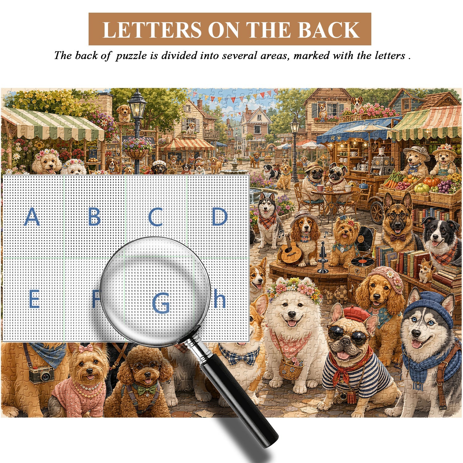 Dog Market Day Jigsaw Puzzle 1000 Piece