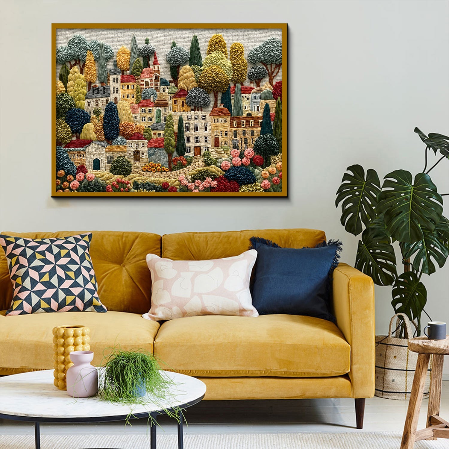 Embroidery Village Jigsaw Puzzle 1000 Pieces