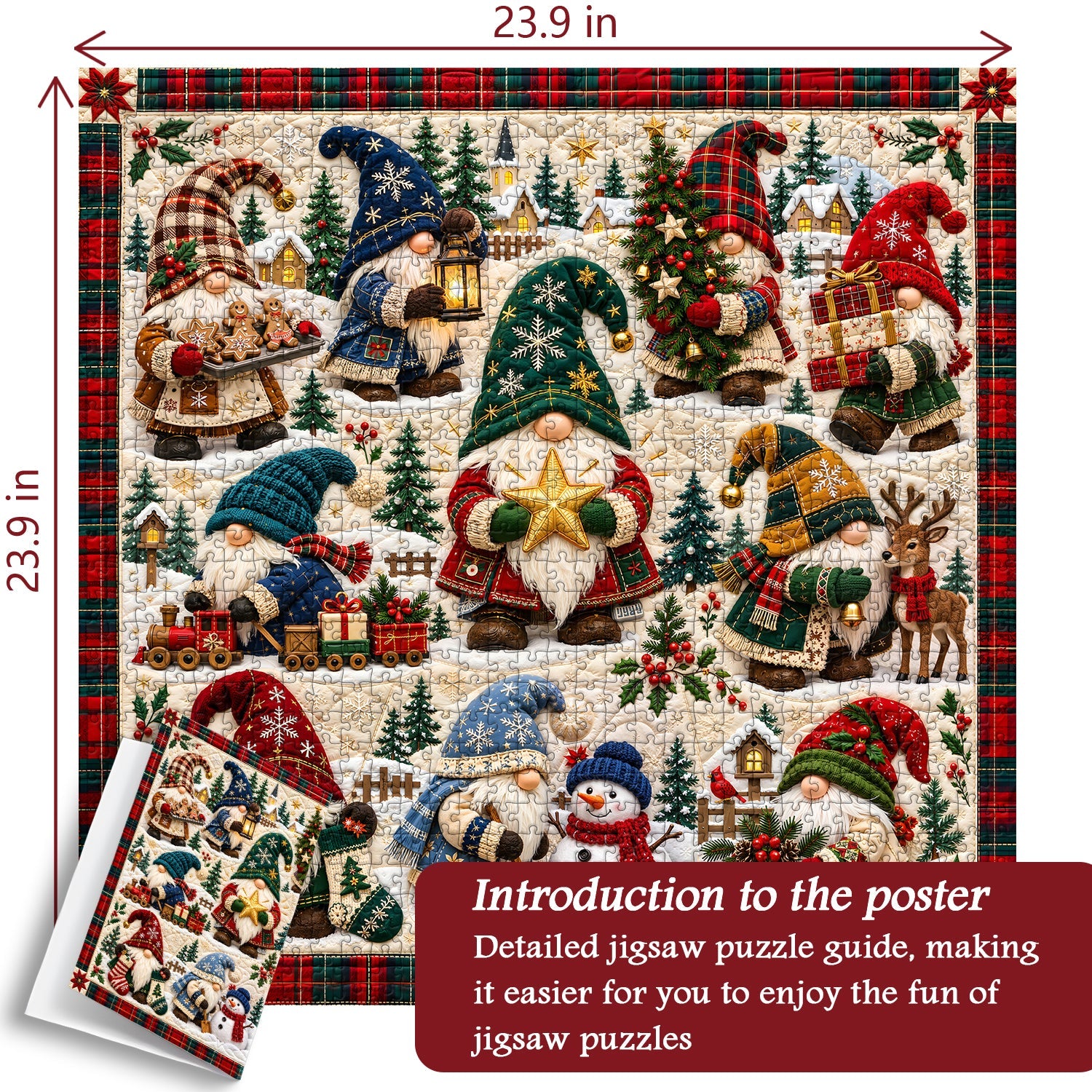 Winter Gnomes Gathering Jigsaw Puzzle 1000 Pieces