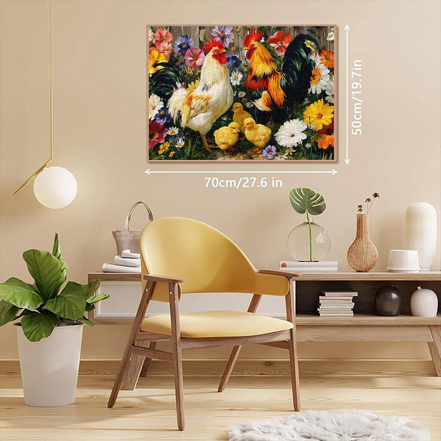 Rooster & Chicks Jigsaw Puzzle 1000 Pieces