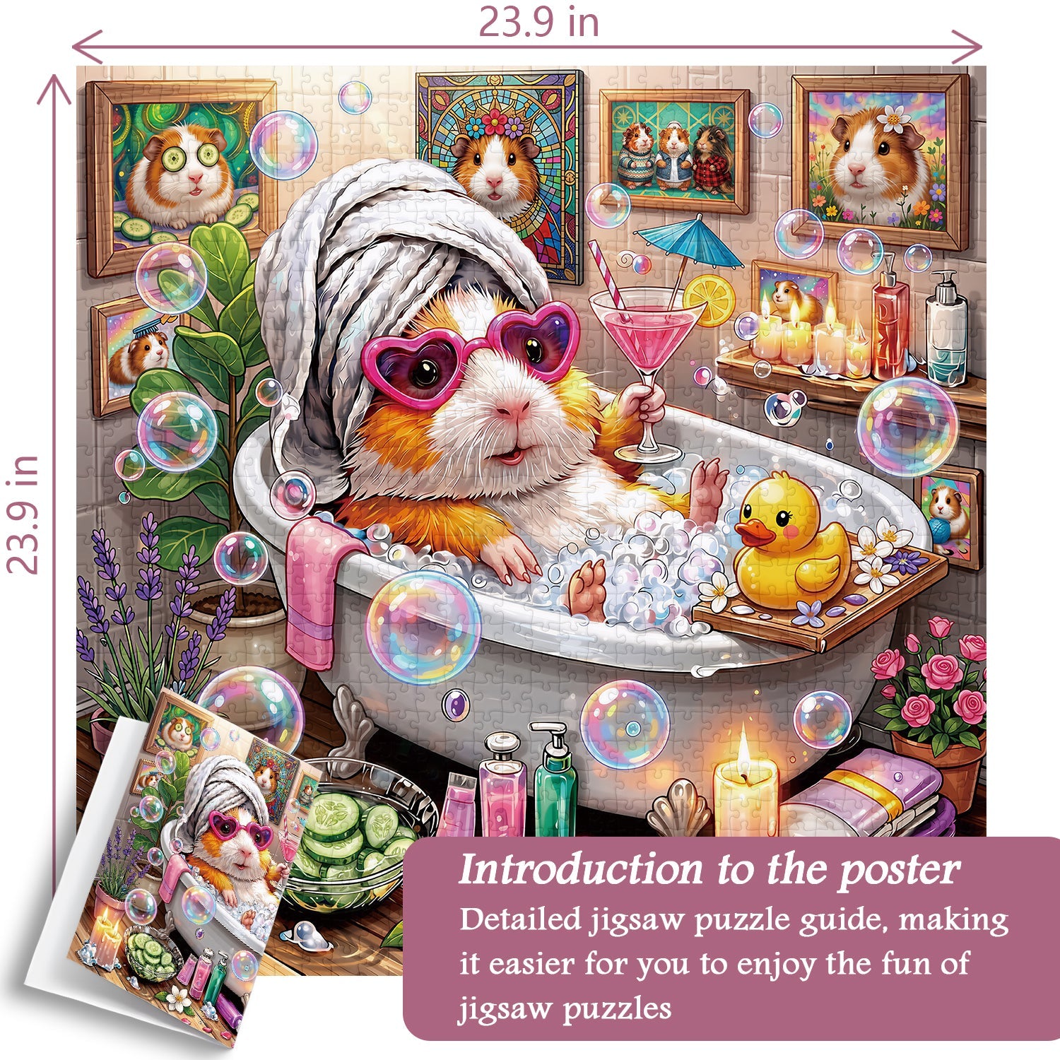 Bathing Guinea Pig Jigsaw Puzzle 1000 Pieces