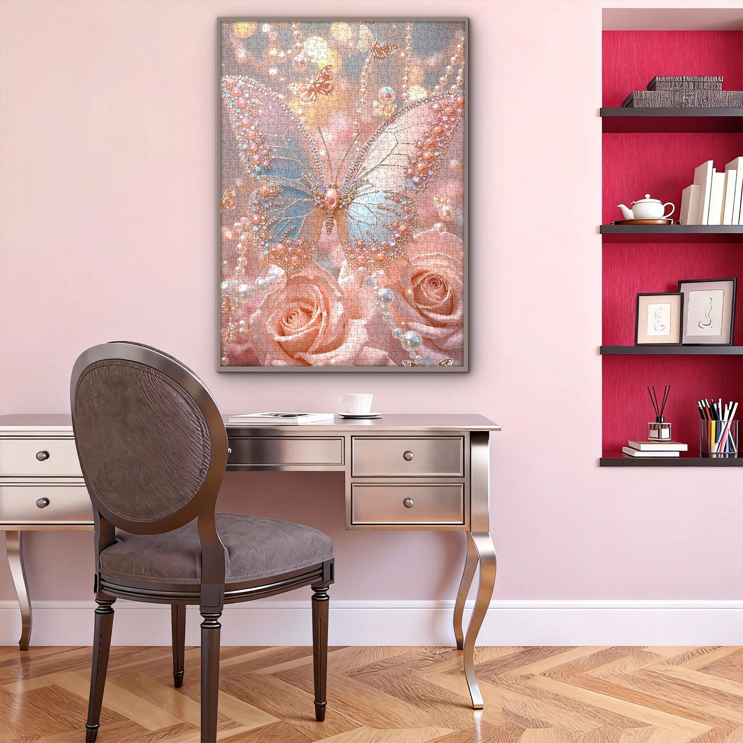 Peach Jewel Butterfly Jigsaw Puzzle 1000 Pieces