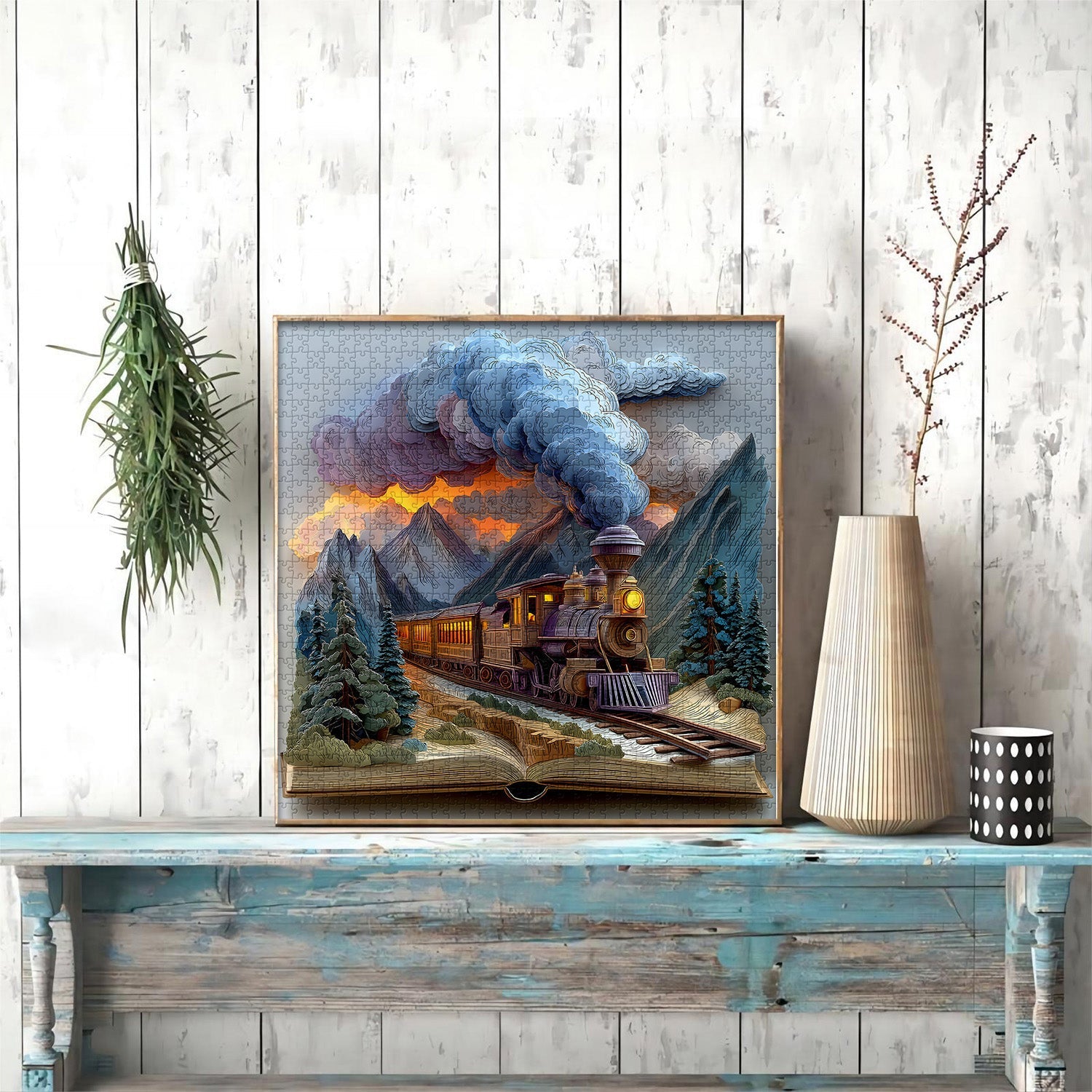 Book Page Rail Journey Jigsaw Puzzle 1000 Pieces