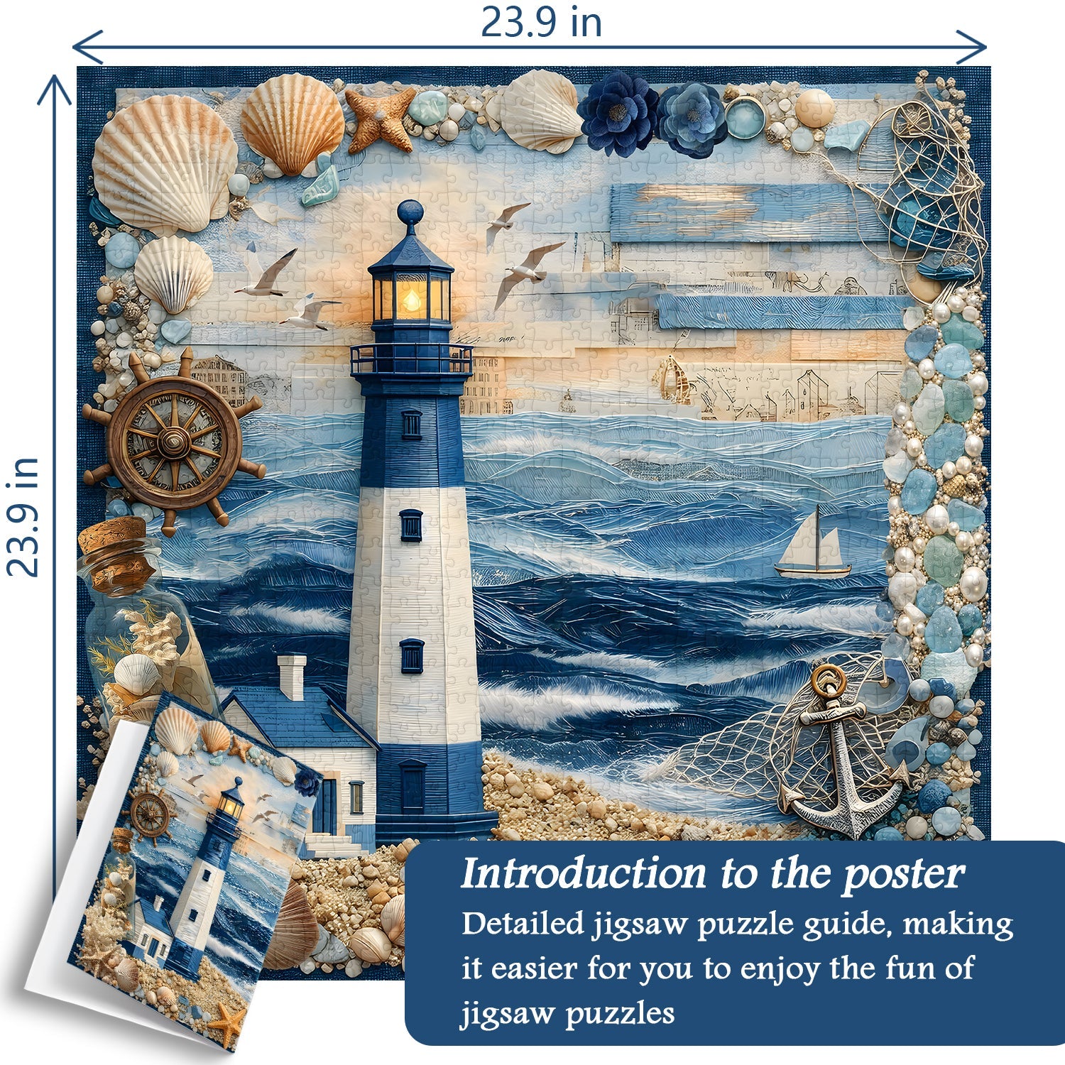 Puzzle de 1000 pièces phare et mer