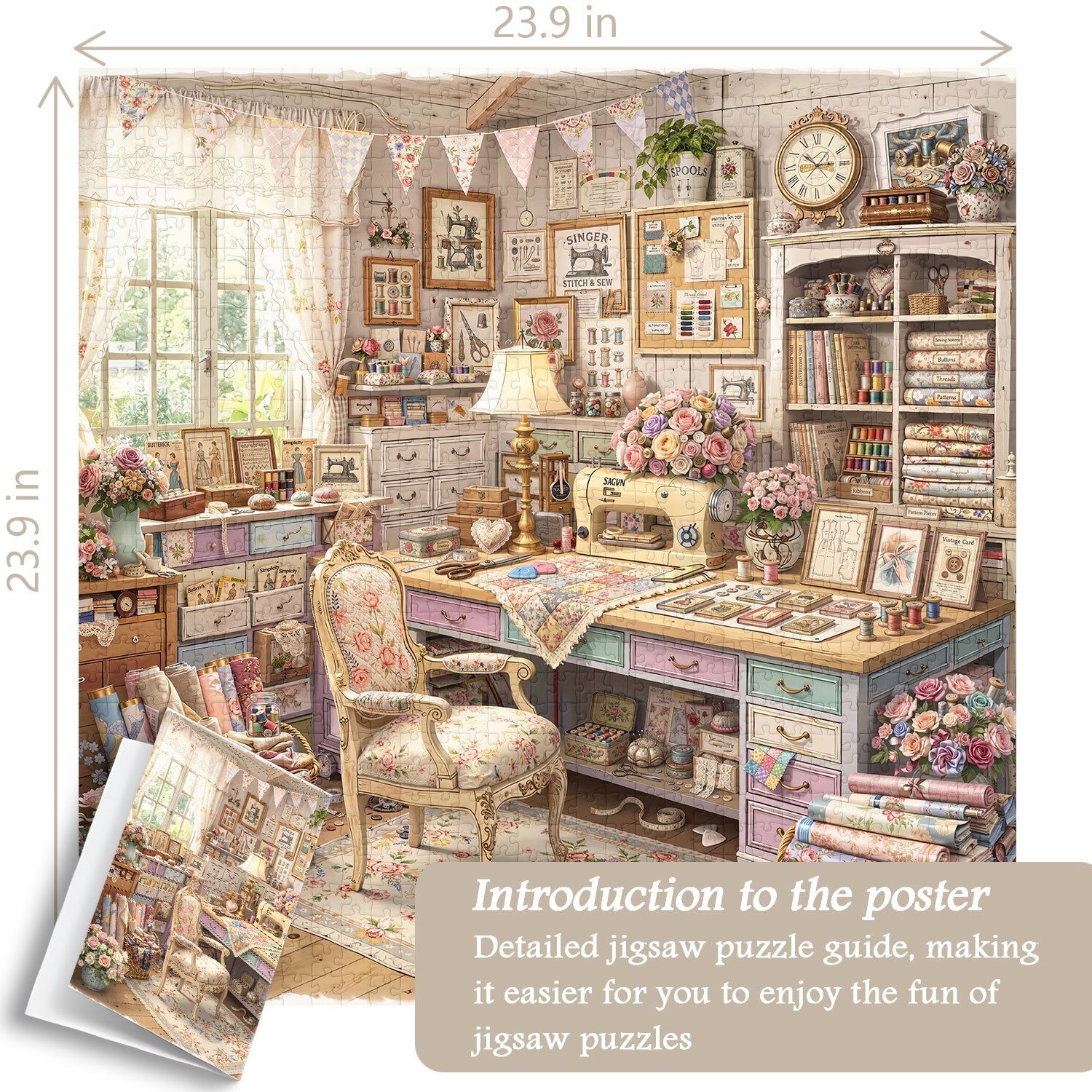 Sewing Cottage Jigsaw Puzzle 1000 Piece