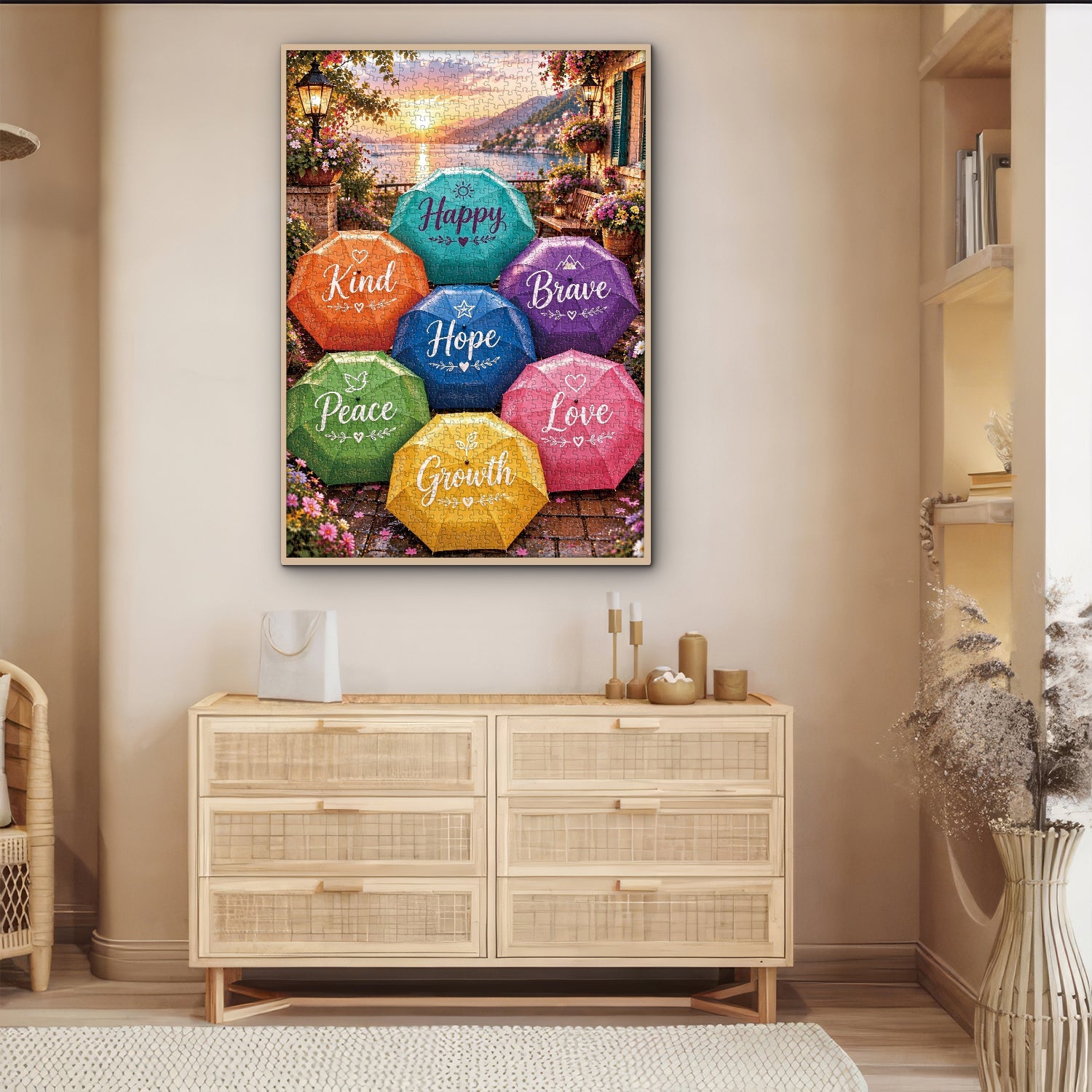 Rainbow Umbrellas Jigsaw Puzzle 1000 Piece