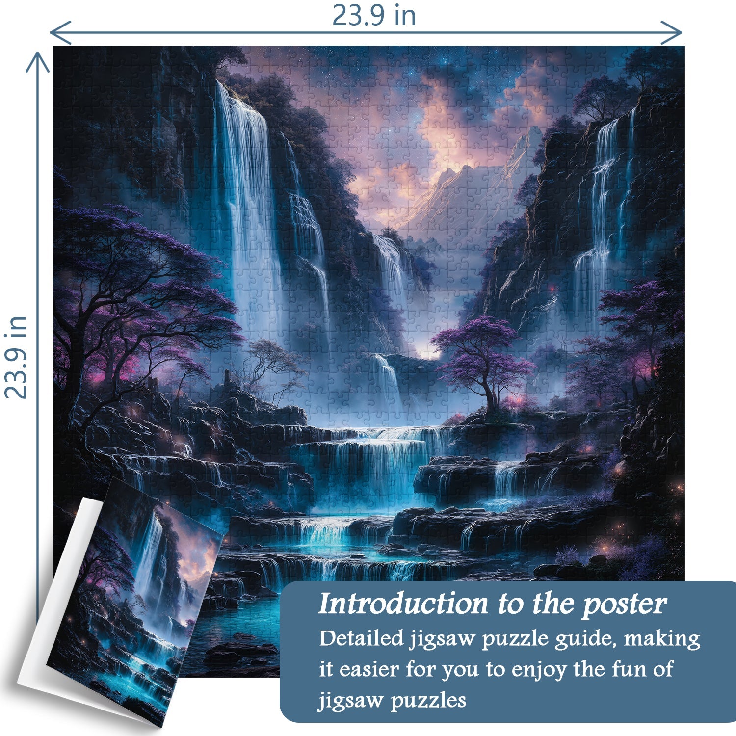 Violet Cascade Jigsaw Puzzle 1000 Pieces