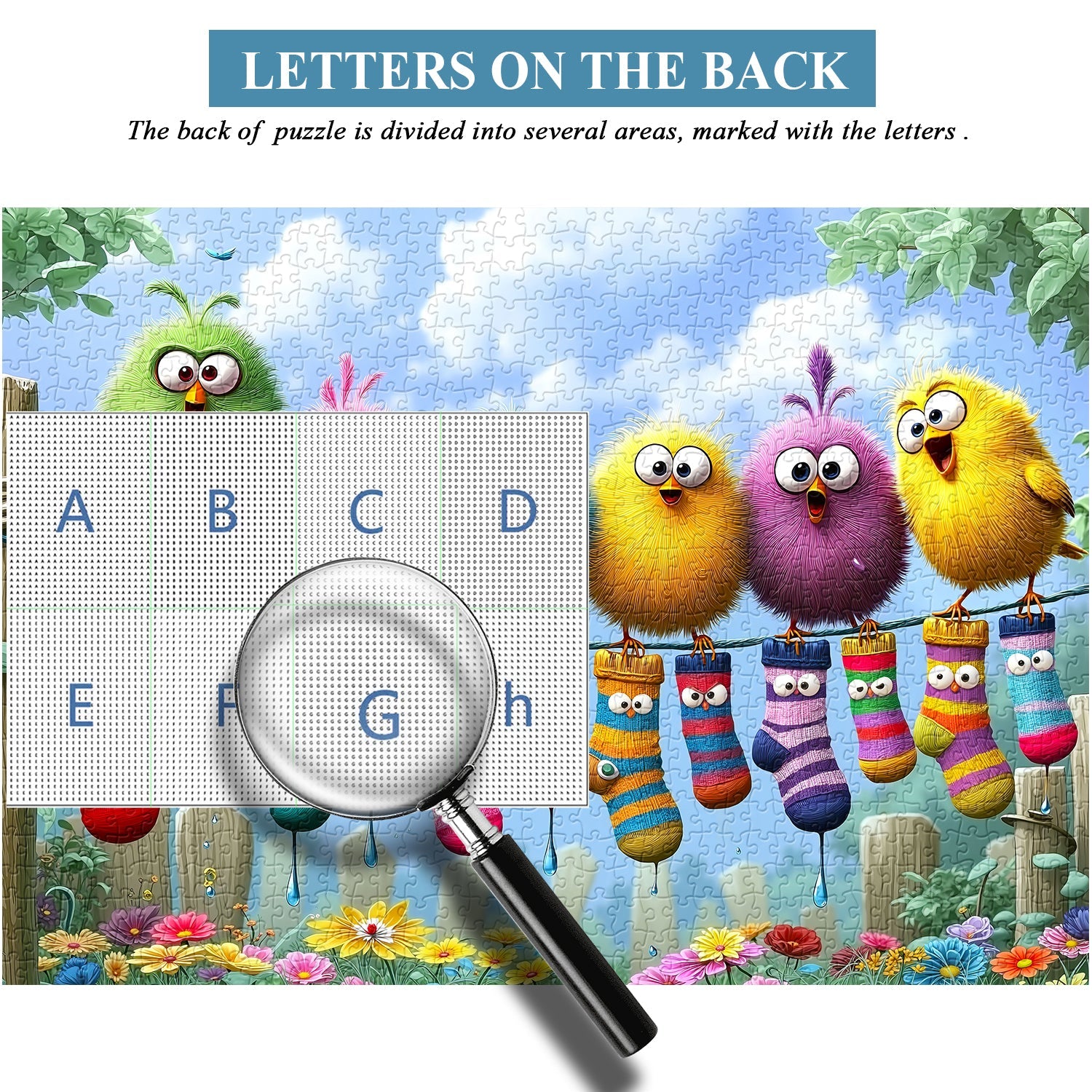 Cute Birds Laundry Day Jigsaw Puzzle 1000 Piece