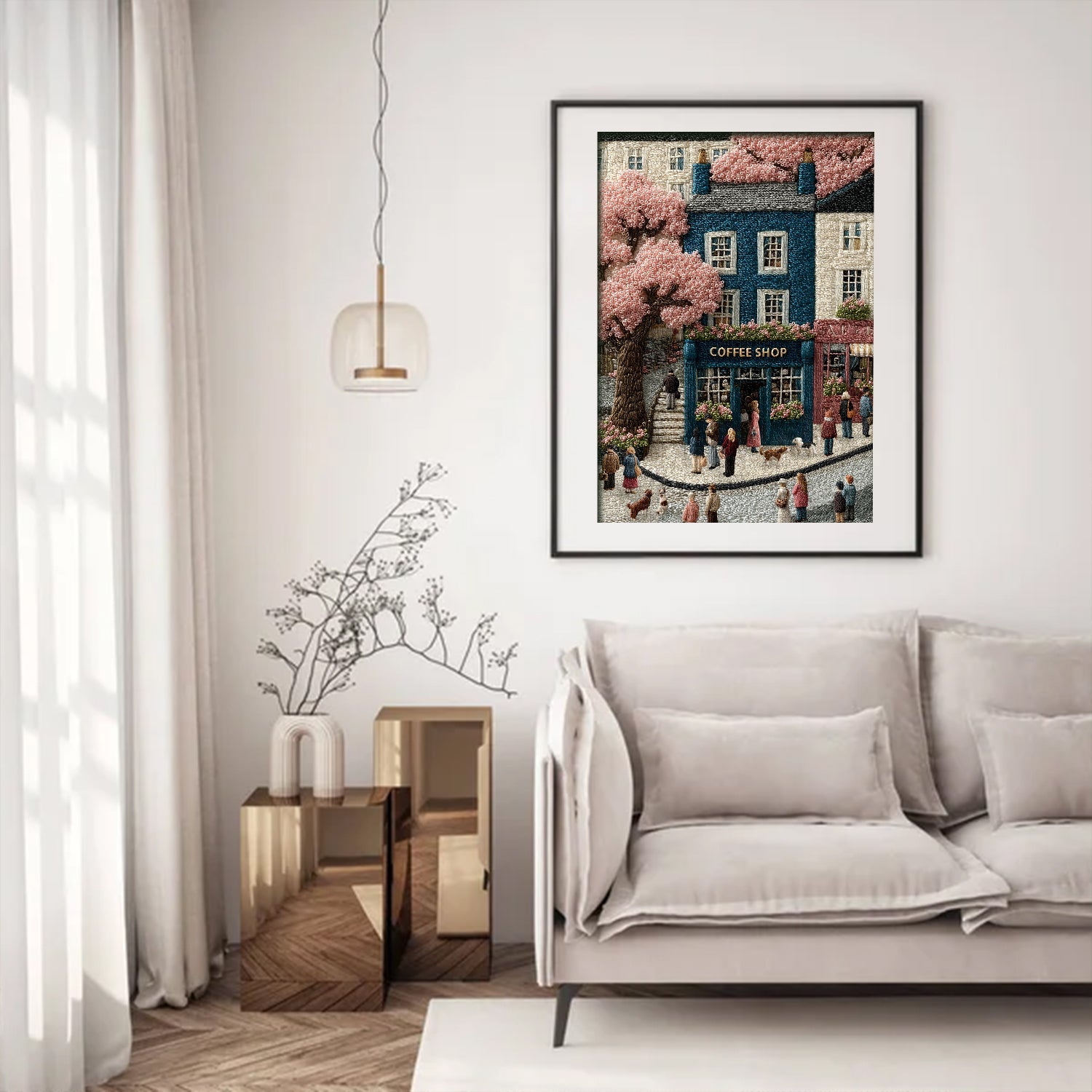 Puzzle 1000 Pièces — Rue Des Cerisiers En Fleurs