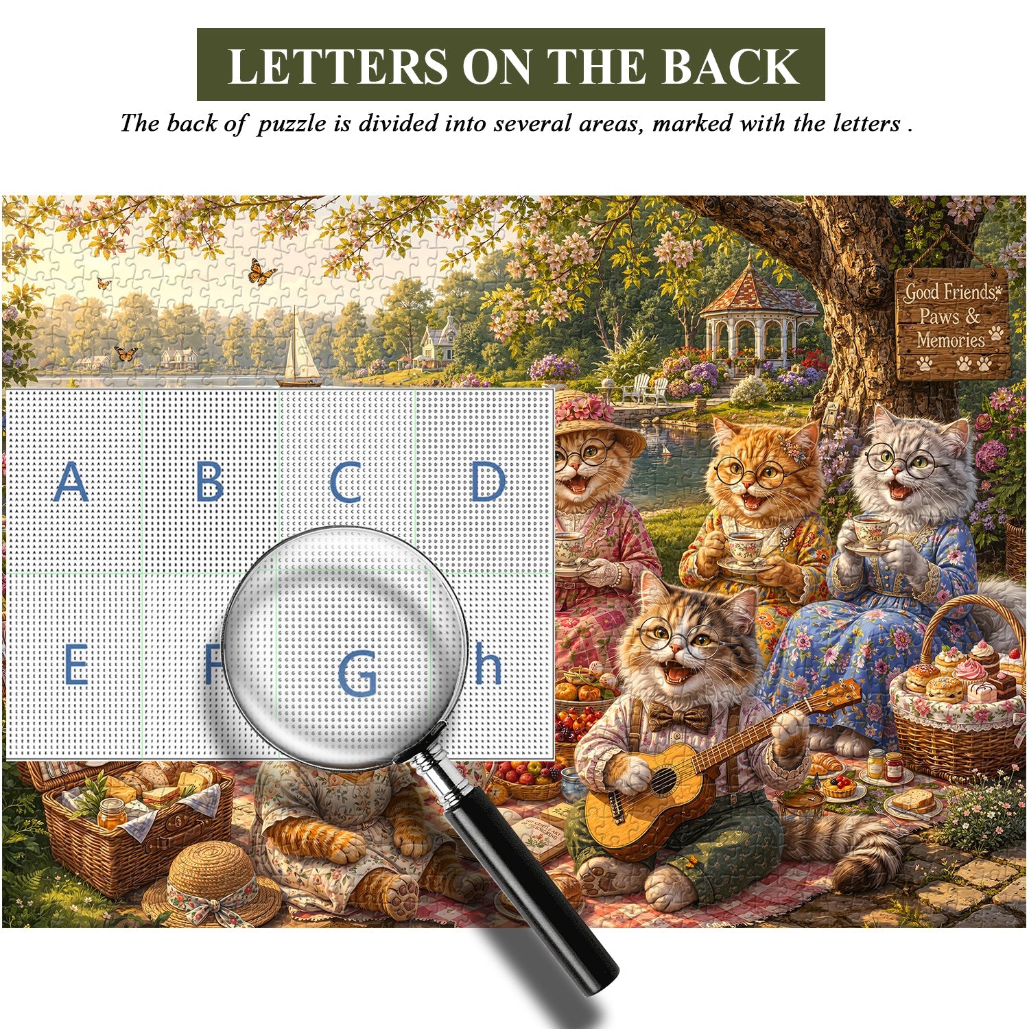 Lakeside Cat Tea Jigsaw Puzzle 1000 Piece