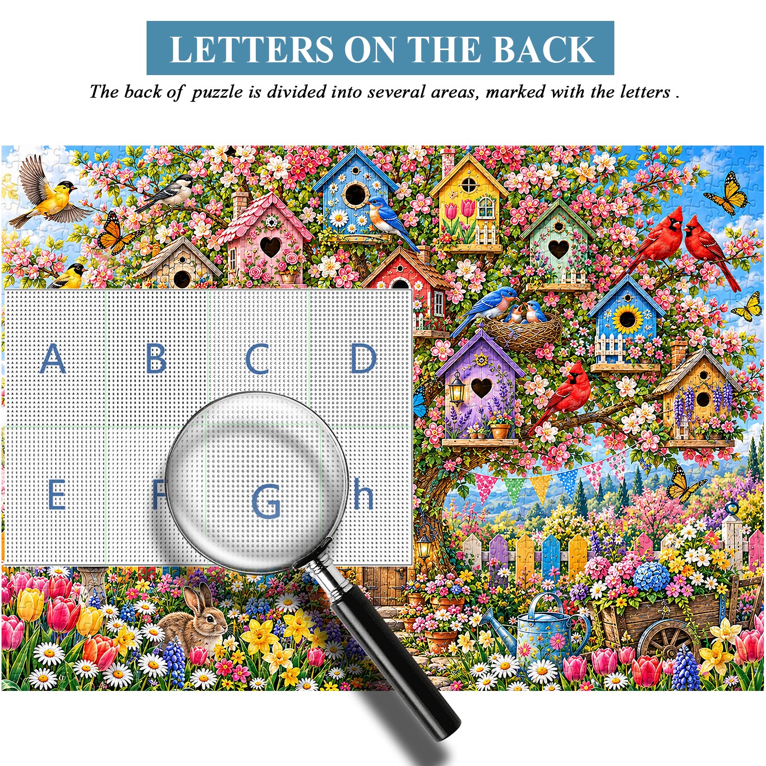 The Enchanted Birdhouse Garden Jigsaw Puzzle 1000 Piece