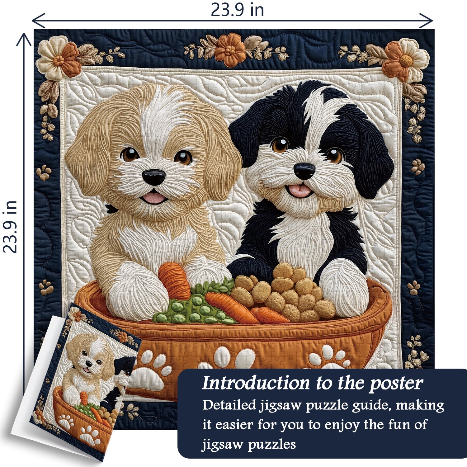 Puppy Feast Jigsaw Puzzle 1000 Piece