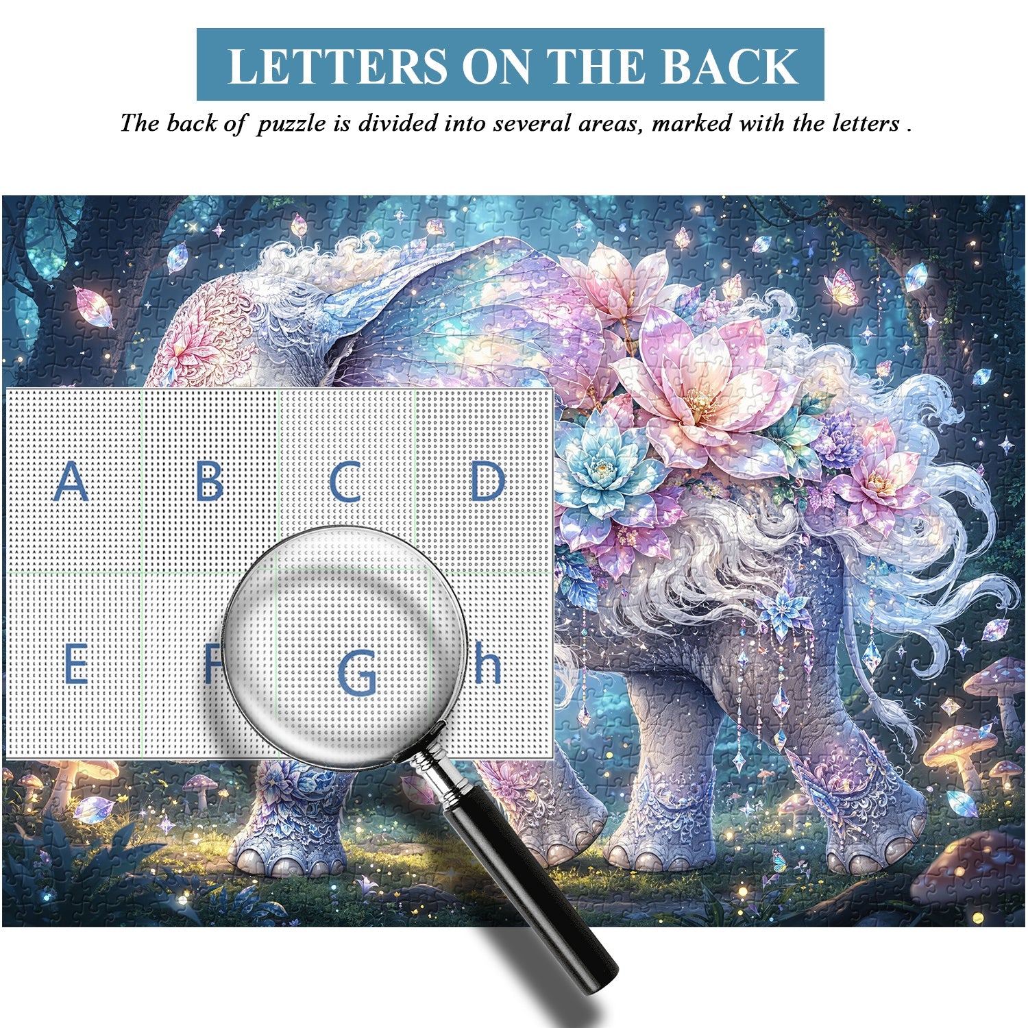 Mystic Floral Elephant Jigsaw Puzzle 1000 Piece