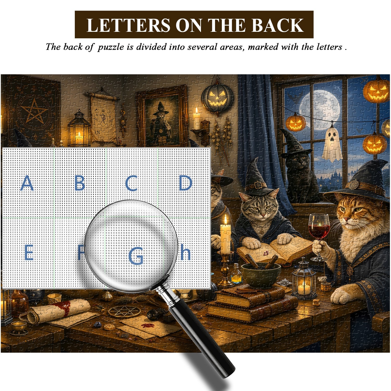 Witch Cat Midnight Coven Jigsaw Puzzle 1000 Piece