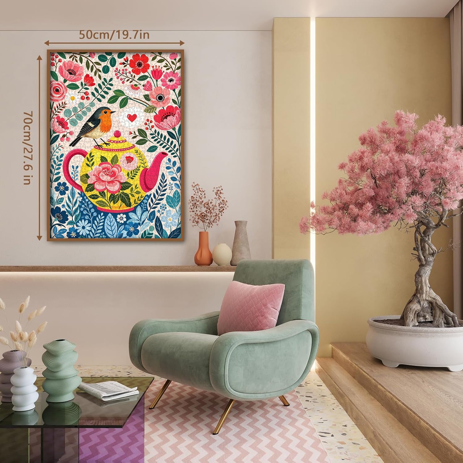 Blooms & Robin Jigsaw Puzzle 1000 Piece