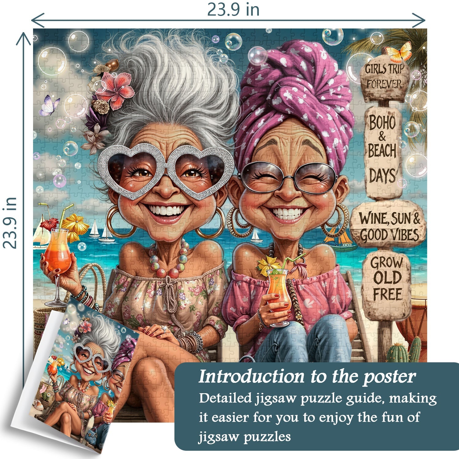 Grannies’ Beach Holiday Jigsaw Puzzle 1000 Piece