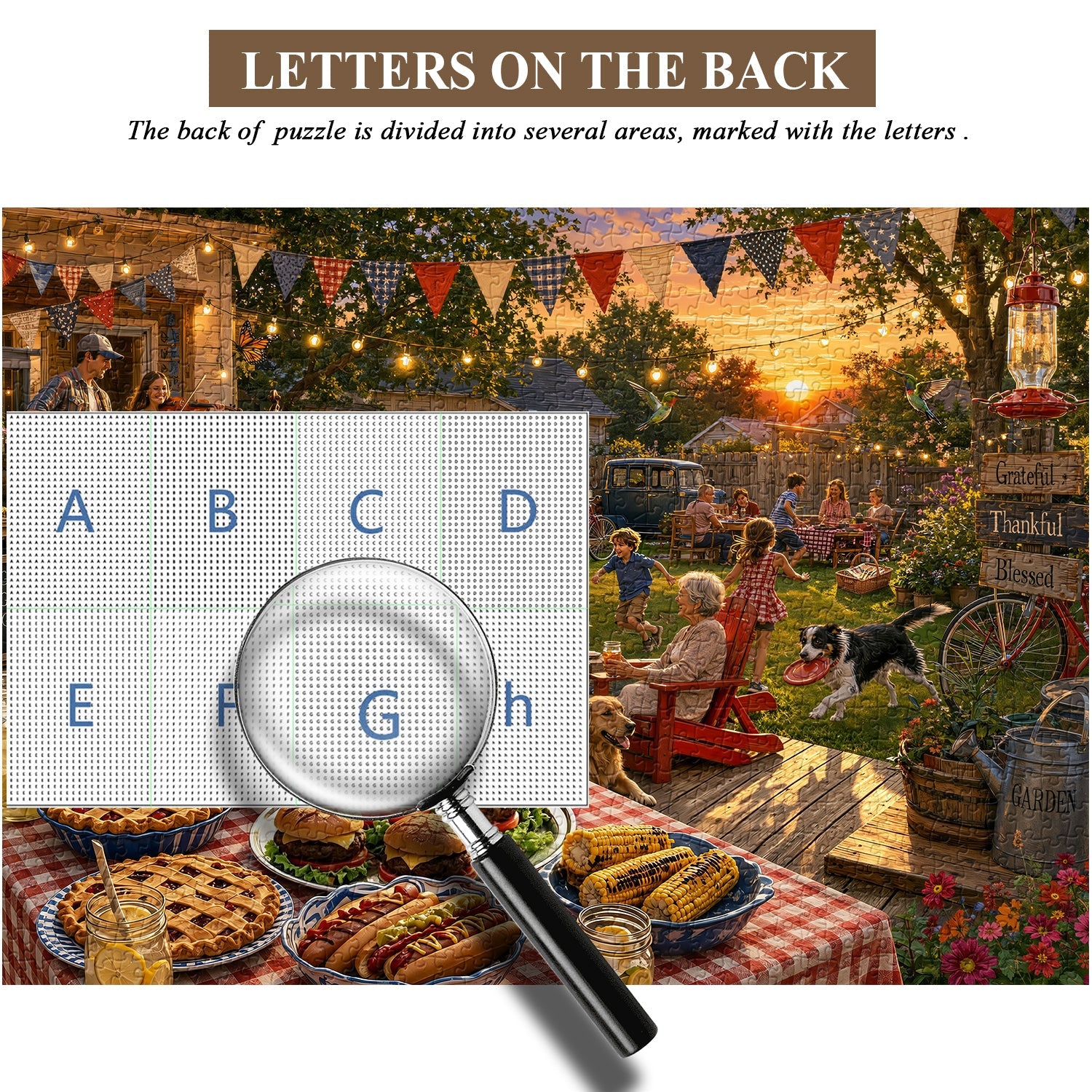 Family Yard BBQ Jigsaw Puzzle 1000 Piece