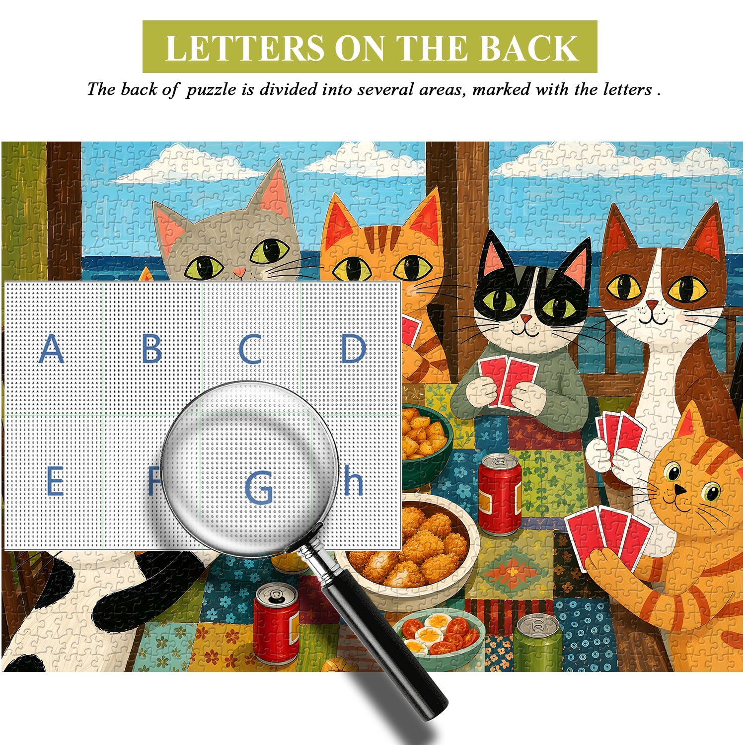 Cat Card Party Jigsaw Puzzle 1000 Piece