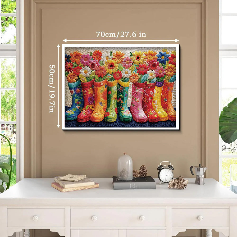 Floral Boots Jigsaw Puzzle 1000 Piece