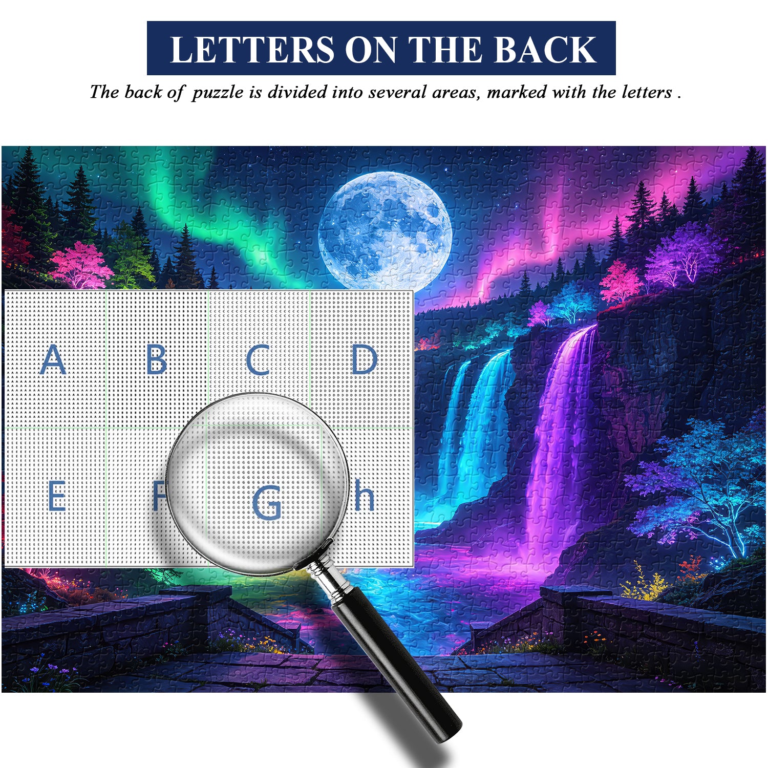 Moonlit Rainbow Falls Jigsaw Puzzle 1000 Pieces