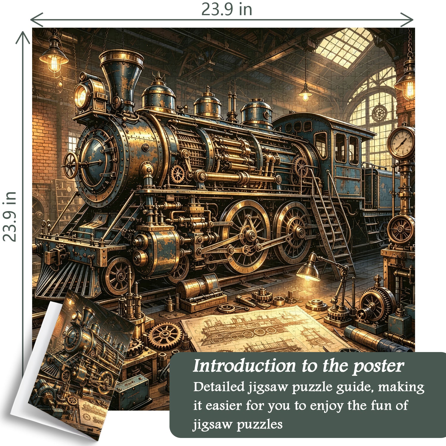 Clockwork Rail Workshop Jigsaw Puzzle 1000 Pieces