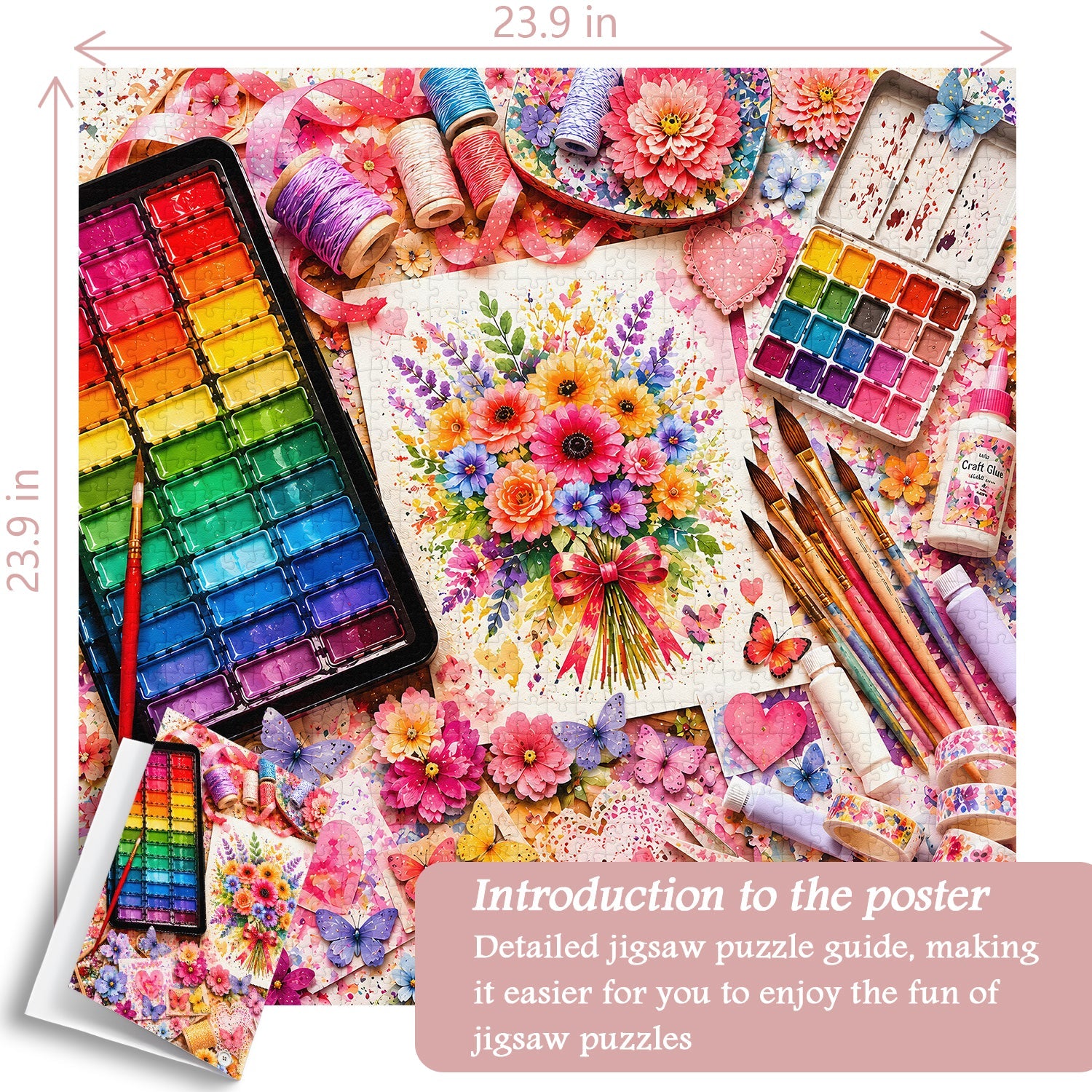 Blooms & Brushes Jigsaw Puzzle 1000 Piece