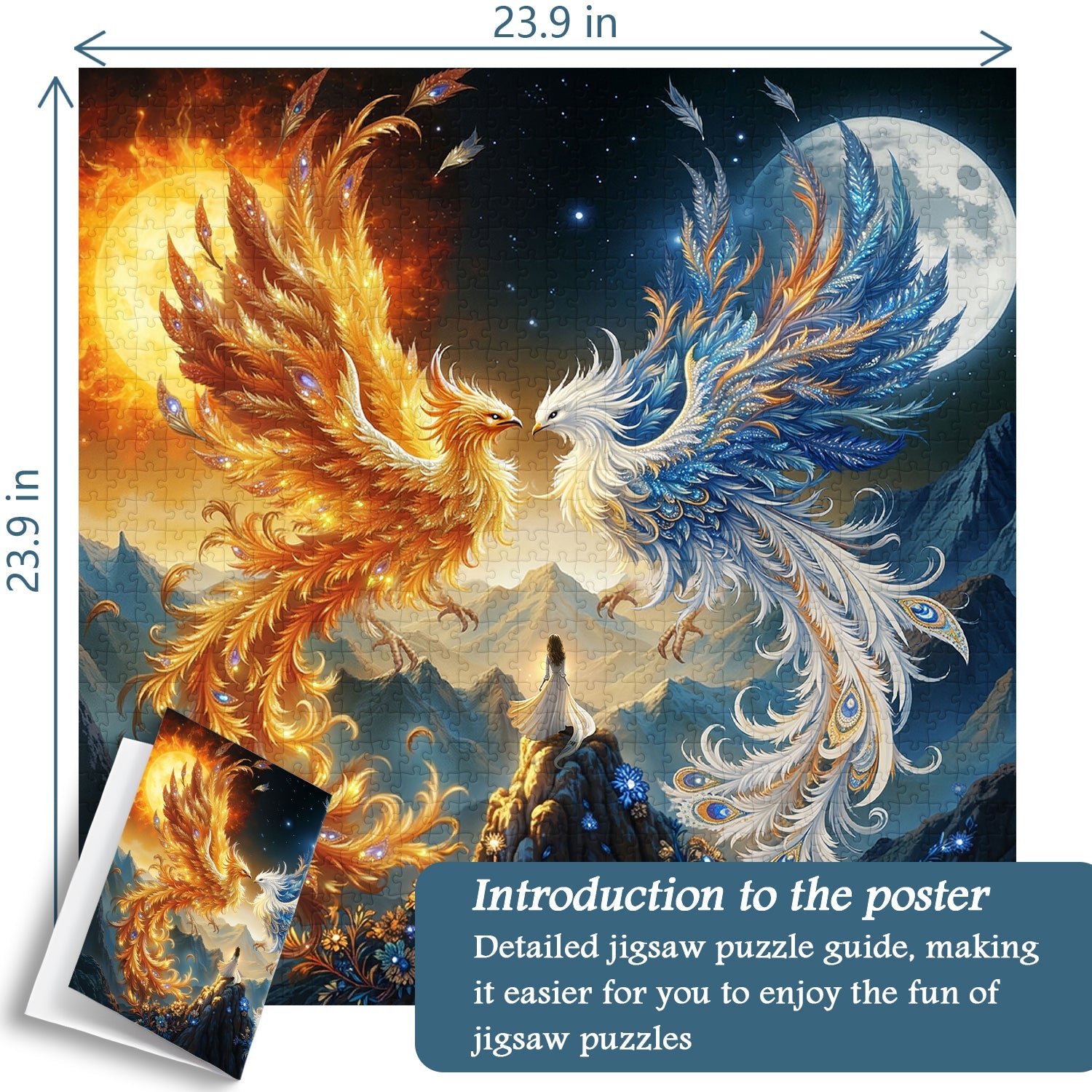 Sun Moon Phoenixes Jigsaw Puzzle 1000 Pieces