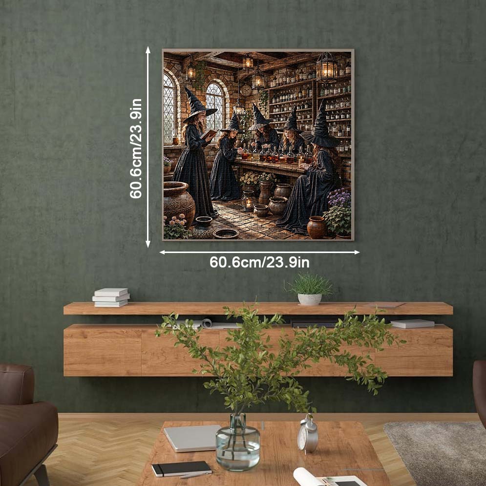 Potion-Brewing Witch Jigsaw Puzzle 1000 Piece