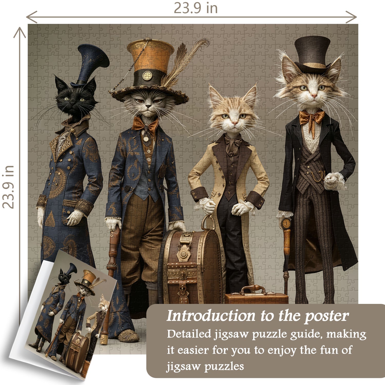 Gentle-Cat Aristocracy Jigsaw Puzzle 1000 Piece