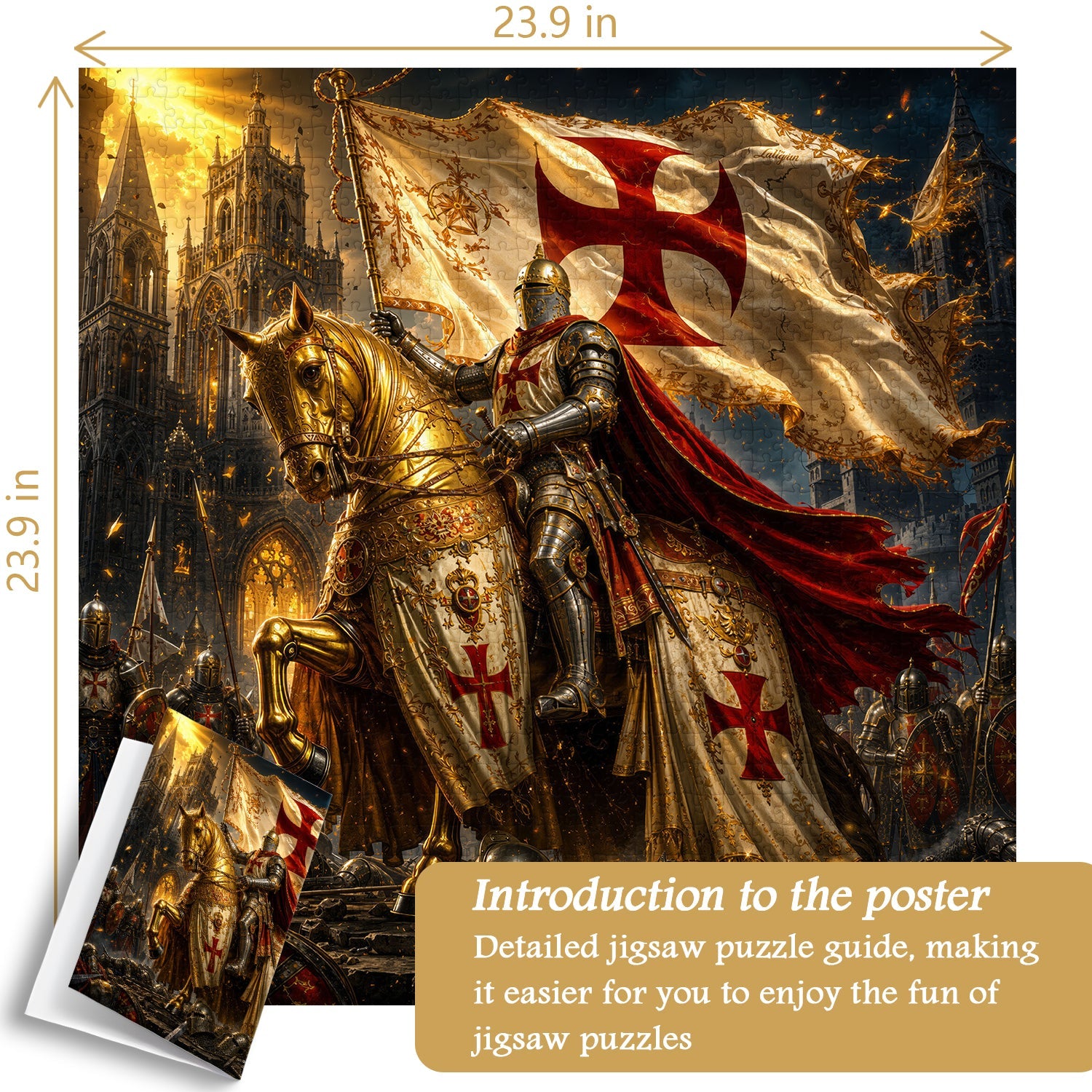 The Golden Crusader Jigsaw Puzzle 1000 Pieces