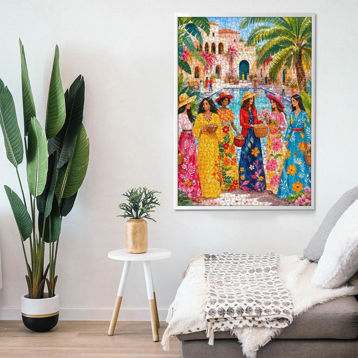 The Courtyard Ladies Jigsaw Puzzle 1000 Pieces